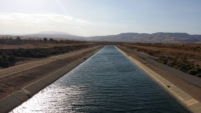 East branch, California Aqueduct, north of Centennial site